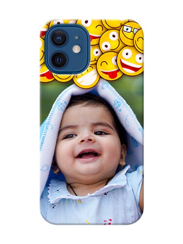 Custom iPhone 12 Mini Custom Phone Cases with Smiley Emoji Design