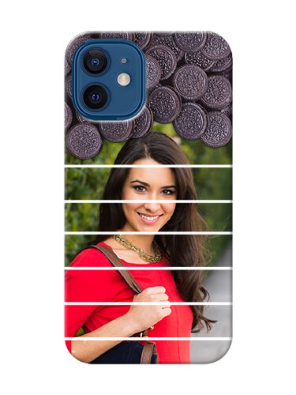 Custom iPhone 12 Mini Custom Mobile Covers with Oreo Biscuit Design