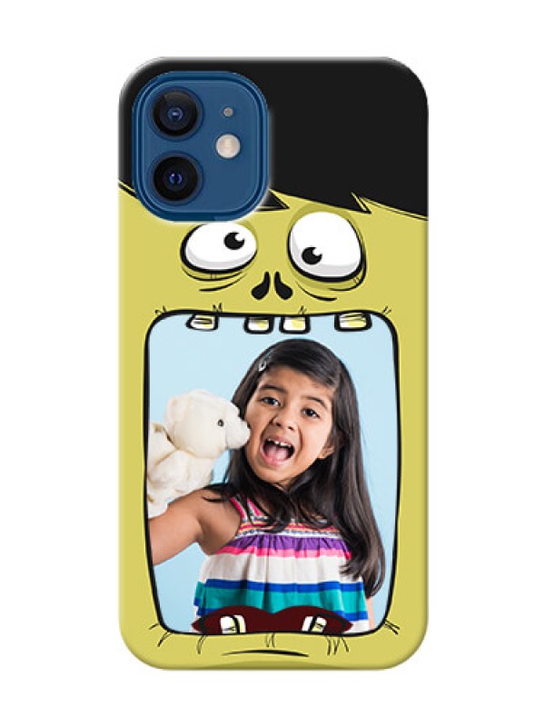 Custom iPhone 12 Mini Mobile Covers: Cartoon monster back case Design