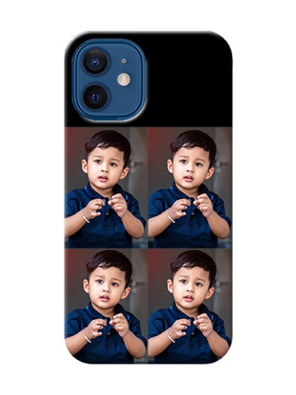 Custom iPhone 12 Mini 4 Image Holder on Mobile Cover
