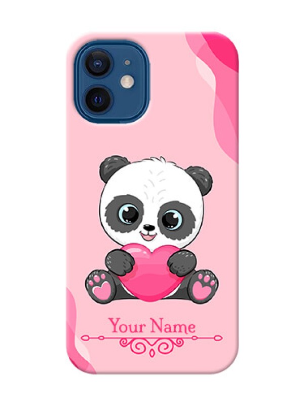 Custom iPhone 12 Mini Mobile Back Covers: Cute Panda Design