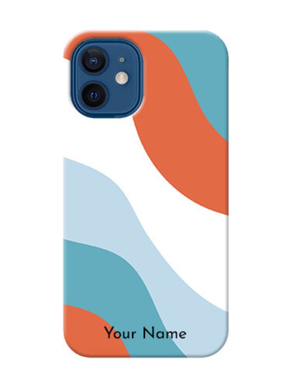 Custom iPhone 12 Mini Mobile Back Covers: coloured Waves Design