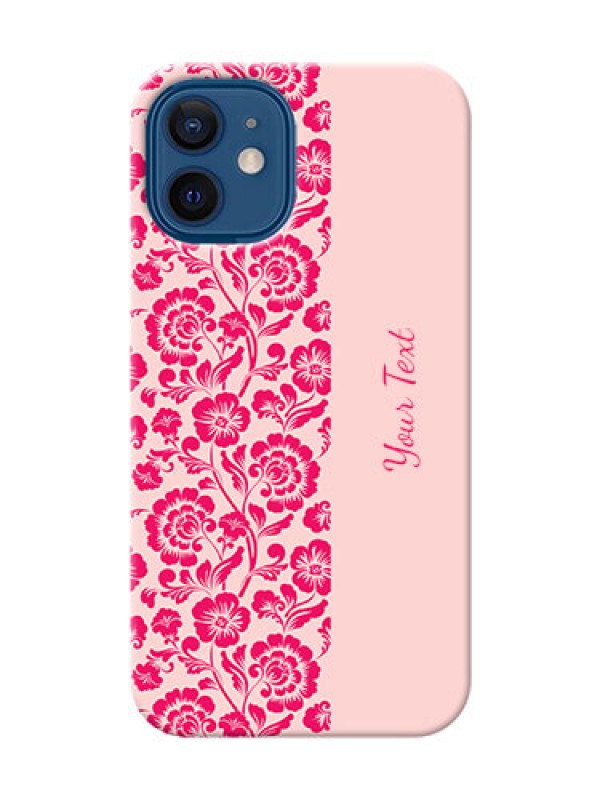 Custom iPhone 12 Mini Phone Back Covers: Attractive Floral Pattern Design
