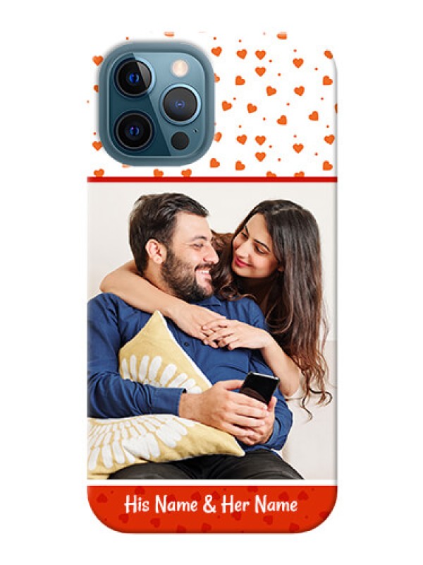 Custom iPhone 12 Pro Max Phone Back Covers: Orange Love Symbol Design