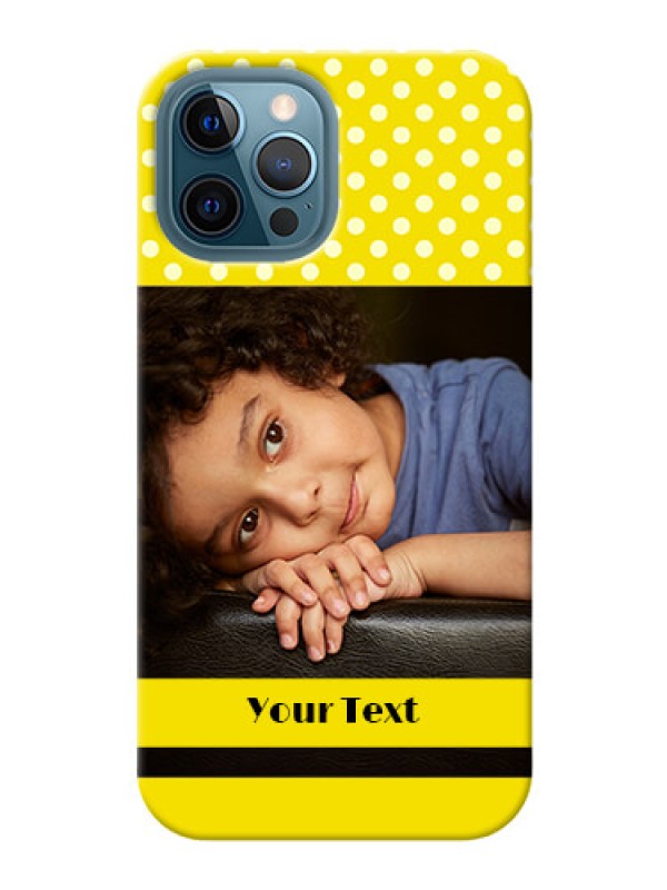 Custom iPhone 12 Pro Max Custom Mobile Covers: Bright Yellow Case Design