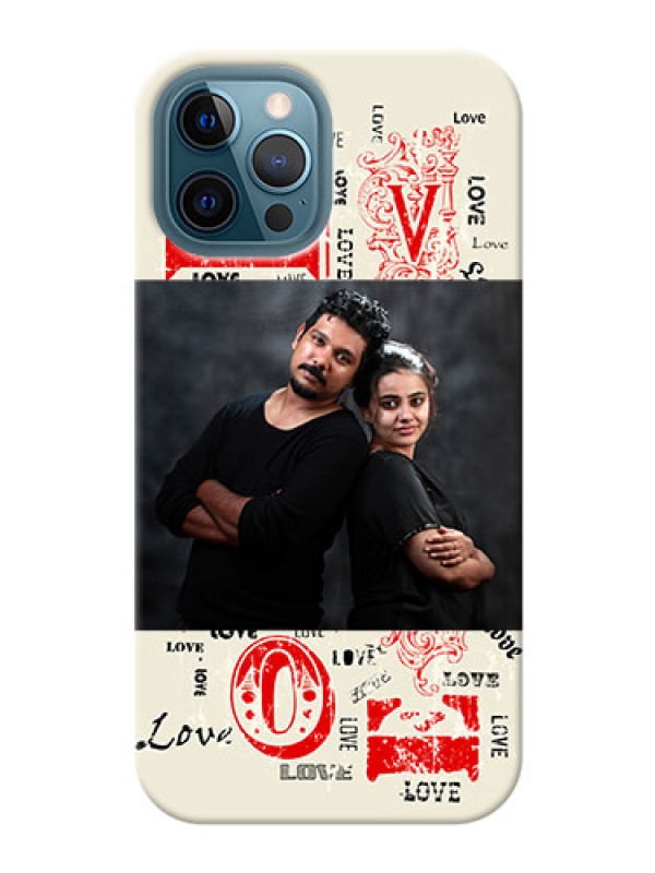 Custom iPhone 12 Pro Max mobile cases online: Trendy Love Design Case