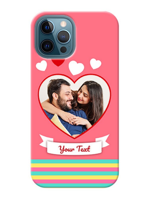 Custom iPhone 12 Pro Max Personalised mobile covers: Love Doodle Design