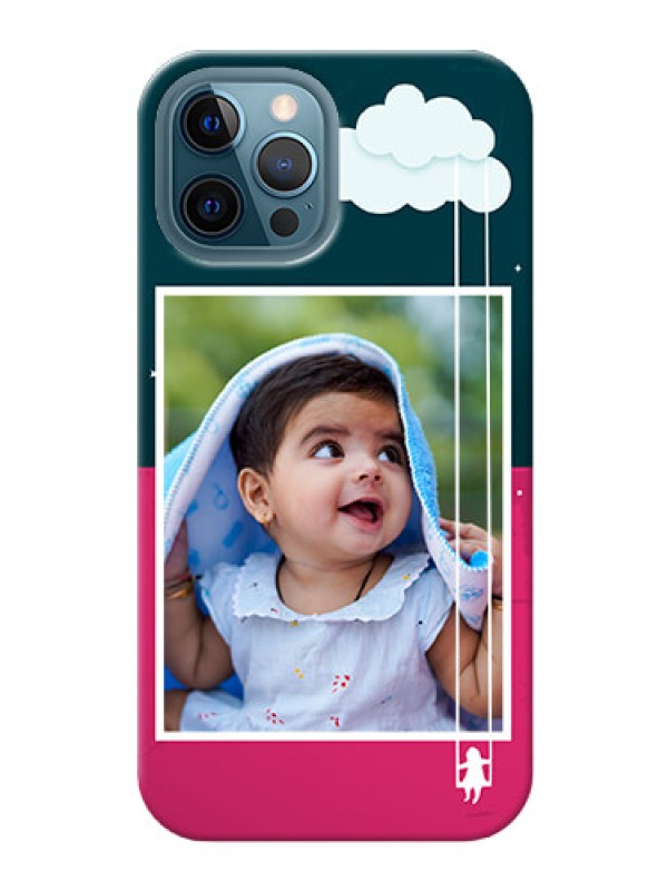Custom iPhone 12 Pro Max custom phone covers: Cute Girl with Cloud Design