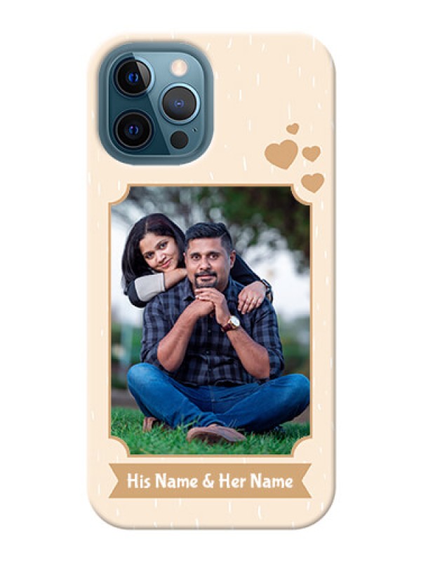 Custom iPhone 12 Pro Max mobile phone cases with confetti love design 