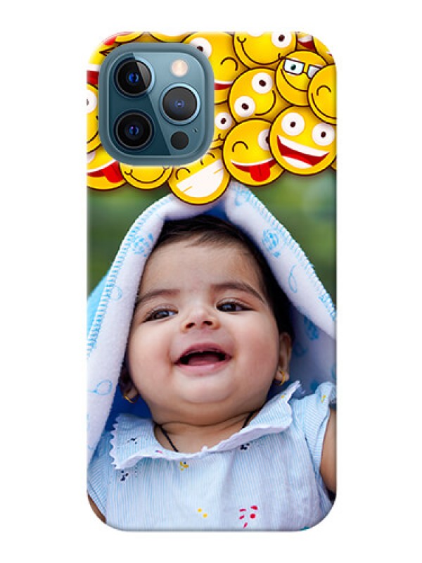 Custom iPhone 12 Pro Max Custom Phone Cases with Smiley Emoji Design