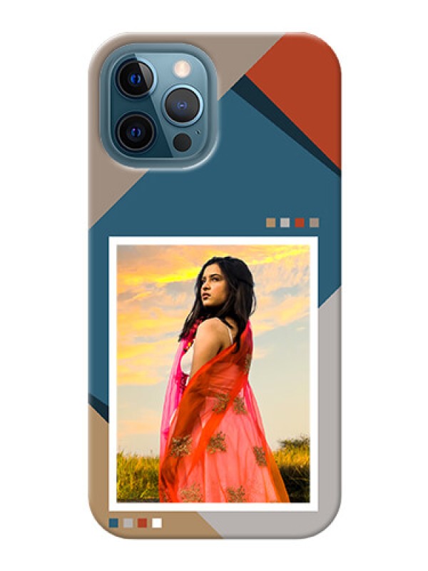Custom iPhone 12 Pro Max Mobile Back Covers: Retro color pallet Design