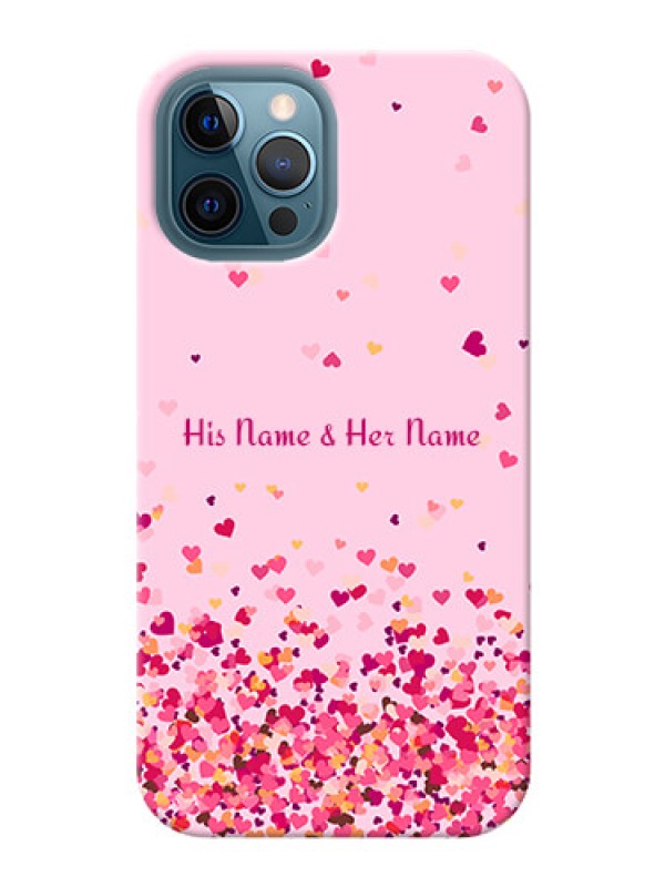 Custom iPhone 12 Pro Max Phone Back Covers: Floating Hearts Design