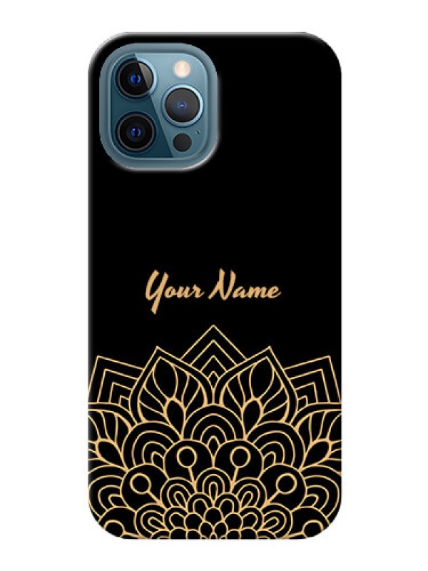 Custom iPhone 12 Pro Max Back Covers: Golden mandala Design