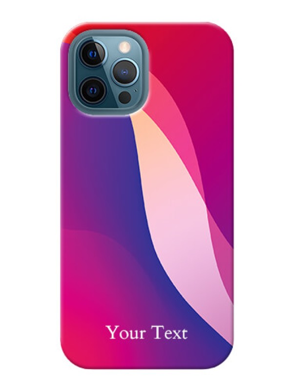 Custom iPhone 12 Pro Max Mobile Back Covers: Digital abstract Overlap Design