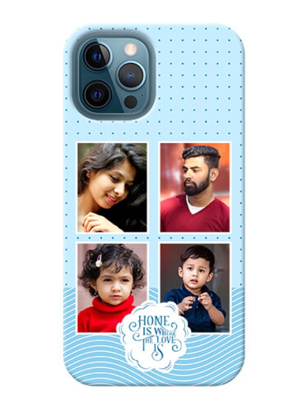 Custom iPhone 12 Pro Max Custom Phone Covers: Cute love quote with 4 pic upload Design