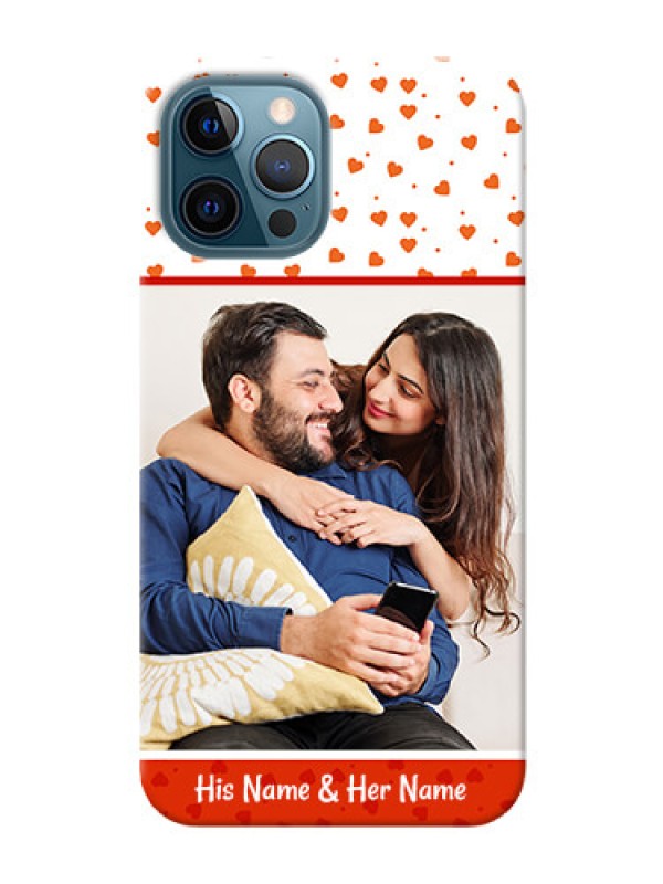 Custom iPhone 12 Pro Phone Back Covers: Orange Love Symbol Design