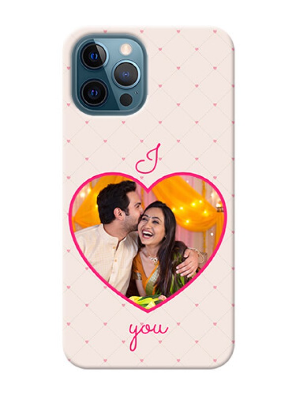 Custom iPhone 12 Pro Personalized Mobile Covers: Heart Shape Design
