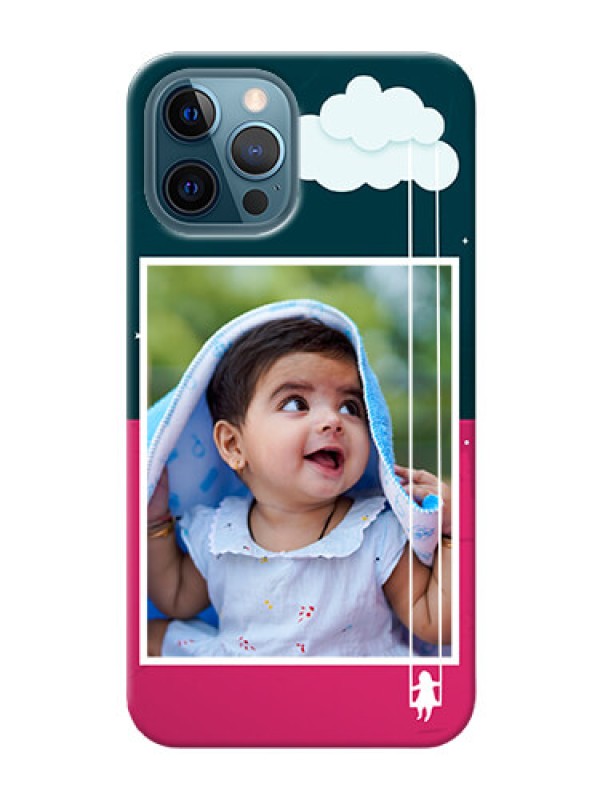 Custom iPhone 12 Pro custom phone covers: Cute Girl with Cloud Design
