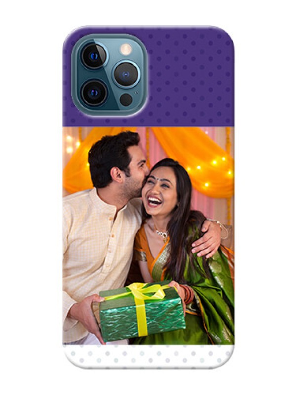 Custom iPhone 12 Pro mobile phone cases: Violet Pattern Design