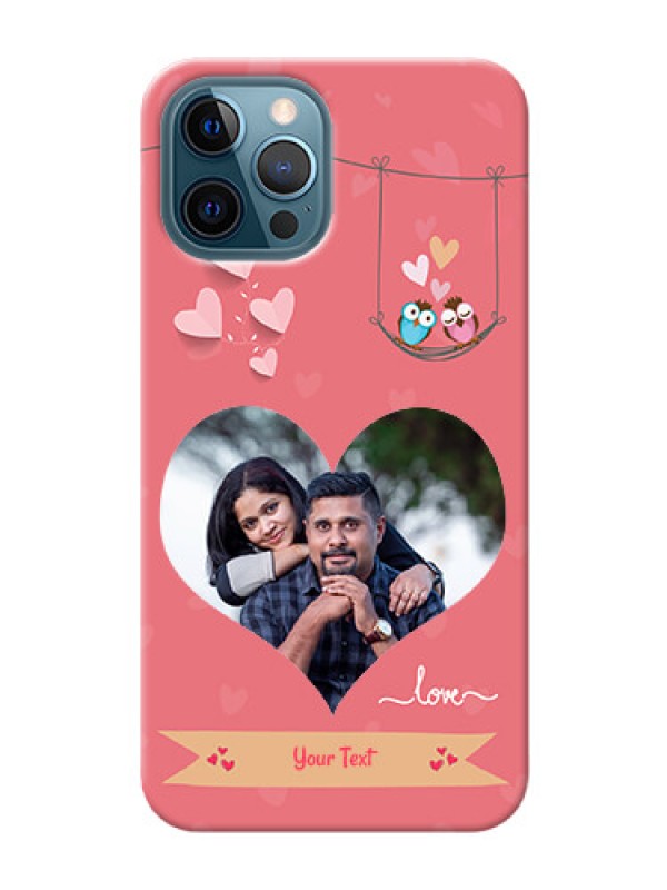 Custom iPhone 12 Pro custom phone covers: Peach Color Love Design 