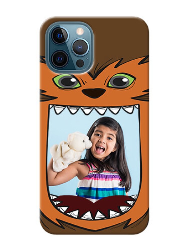 Custom iPhone 12 Pro Phone Covers: Owl Monster Back Case Design