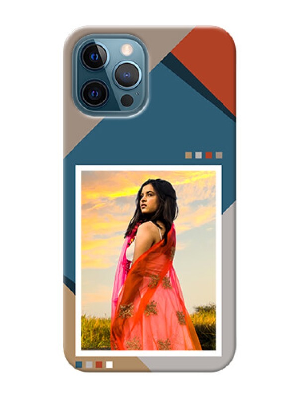 Custom iPhone 12 Pro Mobile Back Covers: Retro color pallet Design