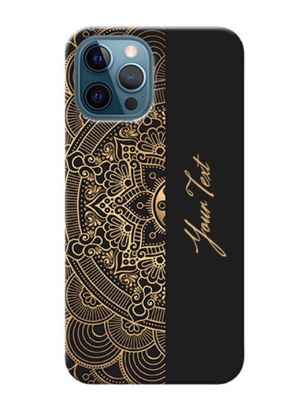 Custom iPhone 12 Pro Back Covers: Mandala art with custom text Design