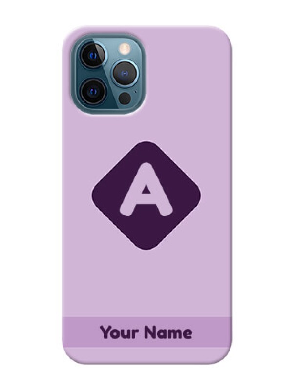 Custom iPhone 12 Pro Custom Mobile Case with Custom Letter in curved badge Design