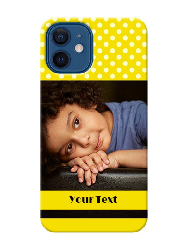 Custom iPhone 12 Custom Mobile Covers: Bright Yellow Case Design