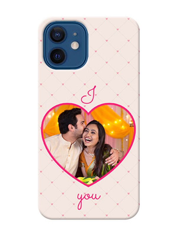 Custom iPhone 12 Personalized Mobile Covers: Heart Shape Design