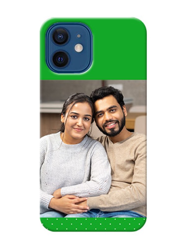 Custom iPhone 12 Personalised mobile covers: Green Pattern Design
