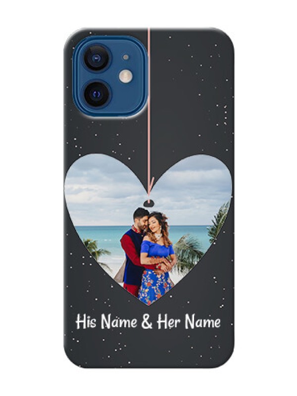 Custom iPhone 12 custom phone cases: Hanging Heart Design
