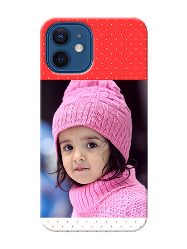 Custom iPhone 12 personalised phone covers: Red Pattern Design