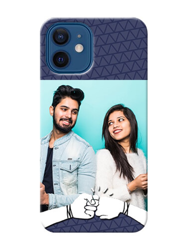 Custom iPhone 12 Mobile Covers Online with Best Friends Design  