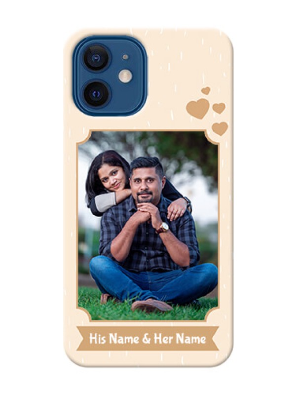 Custom iPhone 12 mobile phone cases with confetti love design 