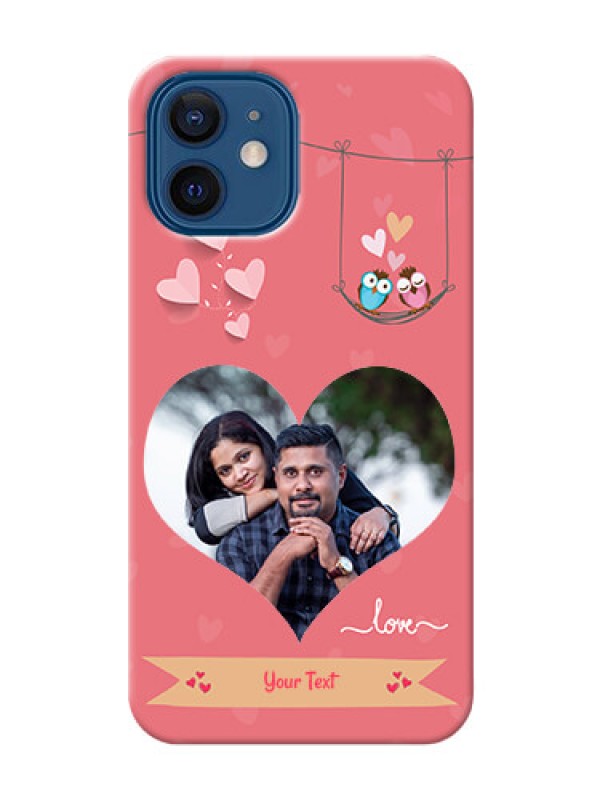 Custom iPhone 12 custom phone covers: Peach Color Love Design 
