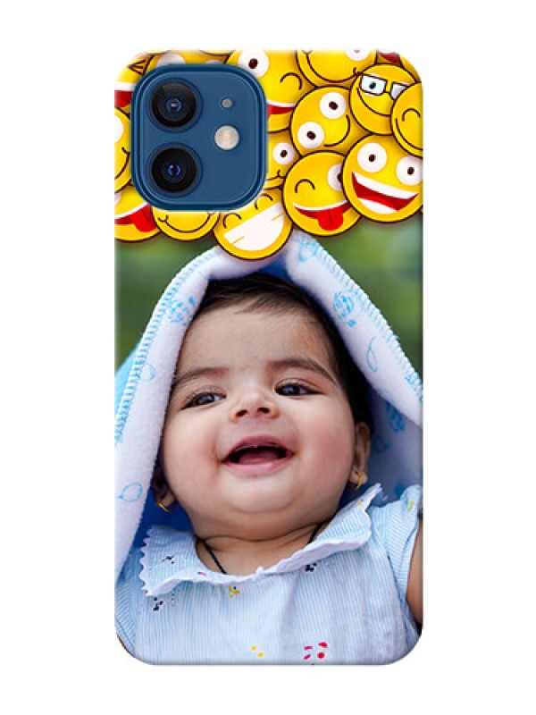 Custom iPhone 12 Custom Phone Cases with Smiley Emoji Design