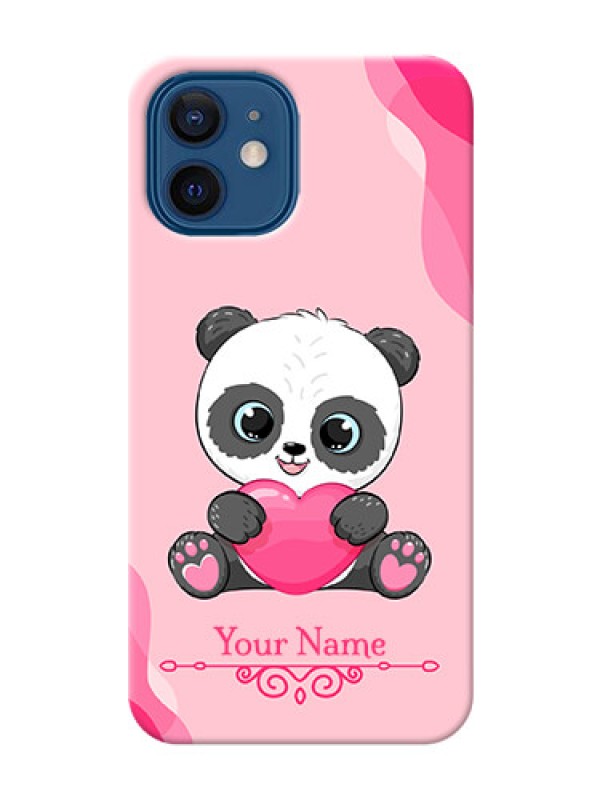 Custom iPhone 12 Mobile Back Covers: Cute Panda Design