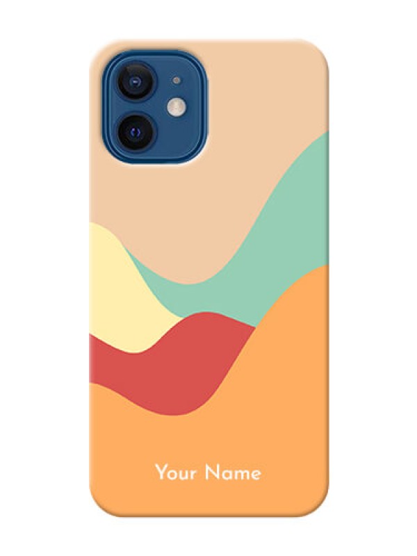 Custom iPhone 12 Custom Mobile Case with Ocean Waves Multi-colour Design