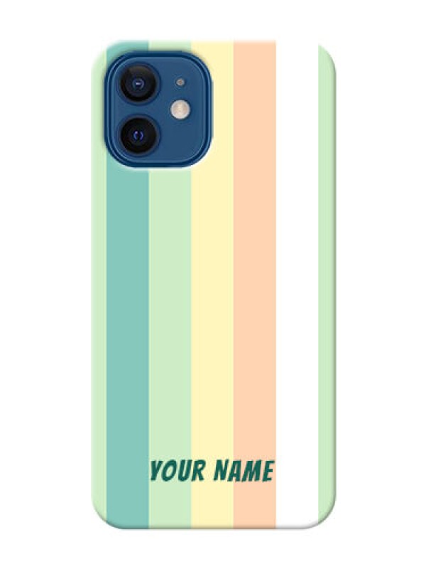 Custom iPhone 12 Back Covers: Multi-colour Stripes Design
