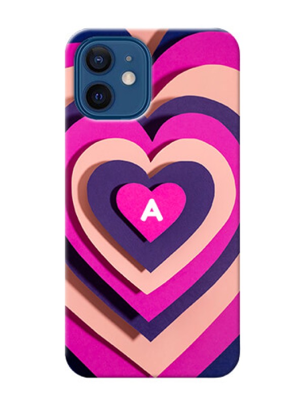 Custom iPhone 12 Custom Mobile Case with Cute Heart Pattern Design