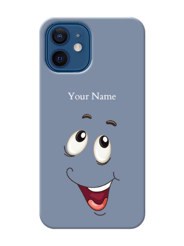 Custom iPhone 12 Phone Back Covers: Laughing Cartoon Face Design