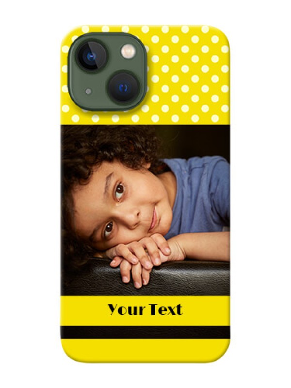 Custom iPhone 13 Mini Custom Mobile Covers: Bright Yellow Case Design