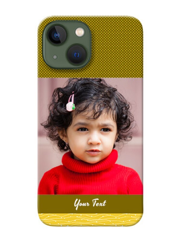 Custom iPhone 13 Mini custom mobile back covers: Simple Green Color Design