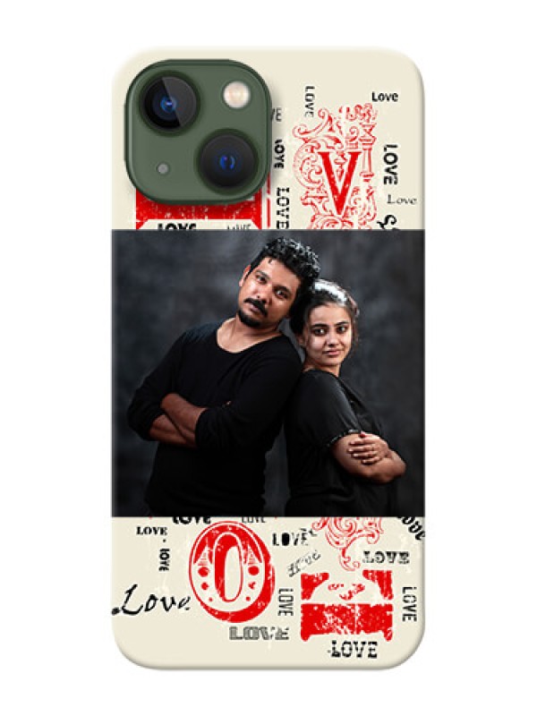 Custom iPhone 13 Mini mobile cases online: Trendy Love Design Case