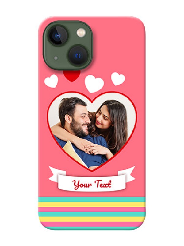 Custom iPhone 13 Mini Personalised mobile covers: Love Doodle Design