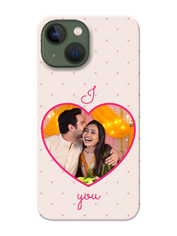 Custom iPhone 13 Mini Personalized Mobile Covers: Heart Shape Design