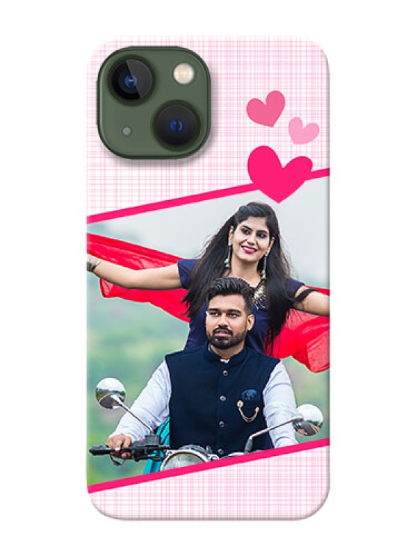 Custom iPhone 13 Mini Personalised Phone Cases: Love Shape Heart Design