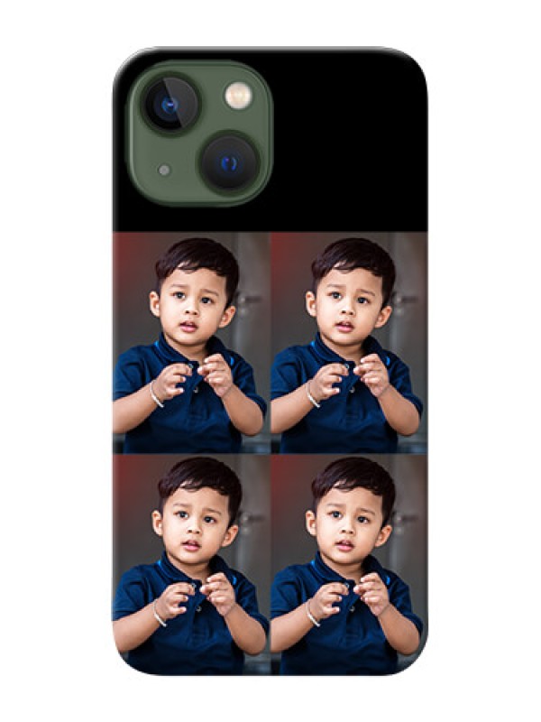 Custom iPhone 13 Mini 4 Image Holder on Mobile Cover