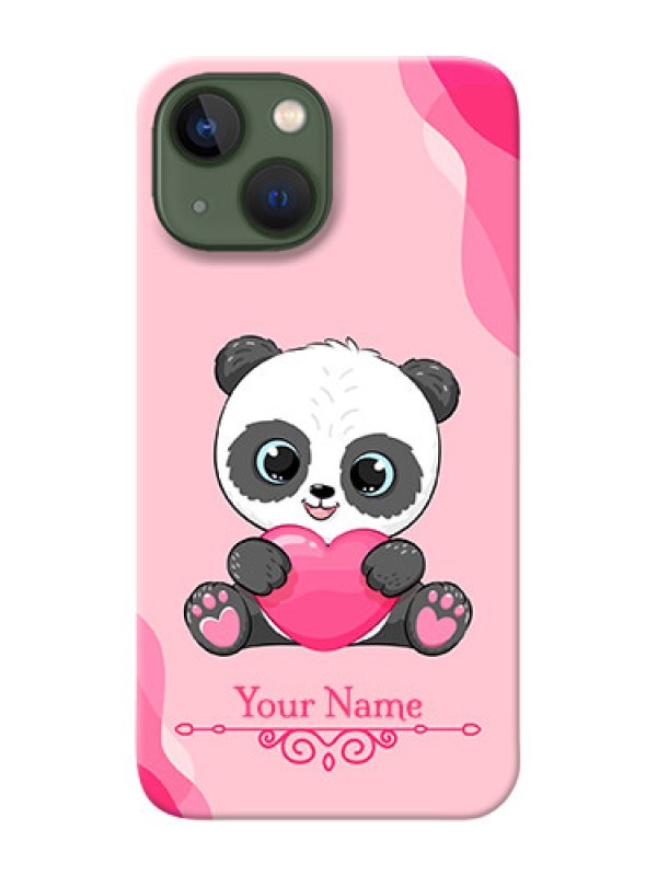 Custom iPhone 13 Mini Mobile Back Covers: Cute Panda Design